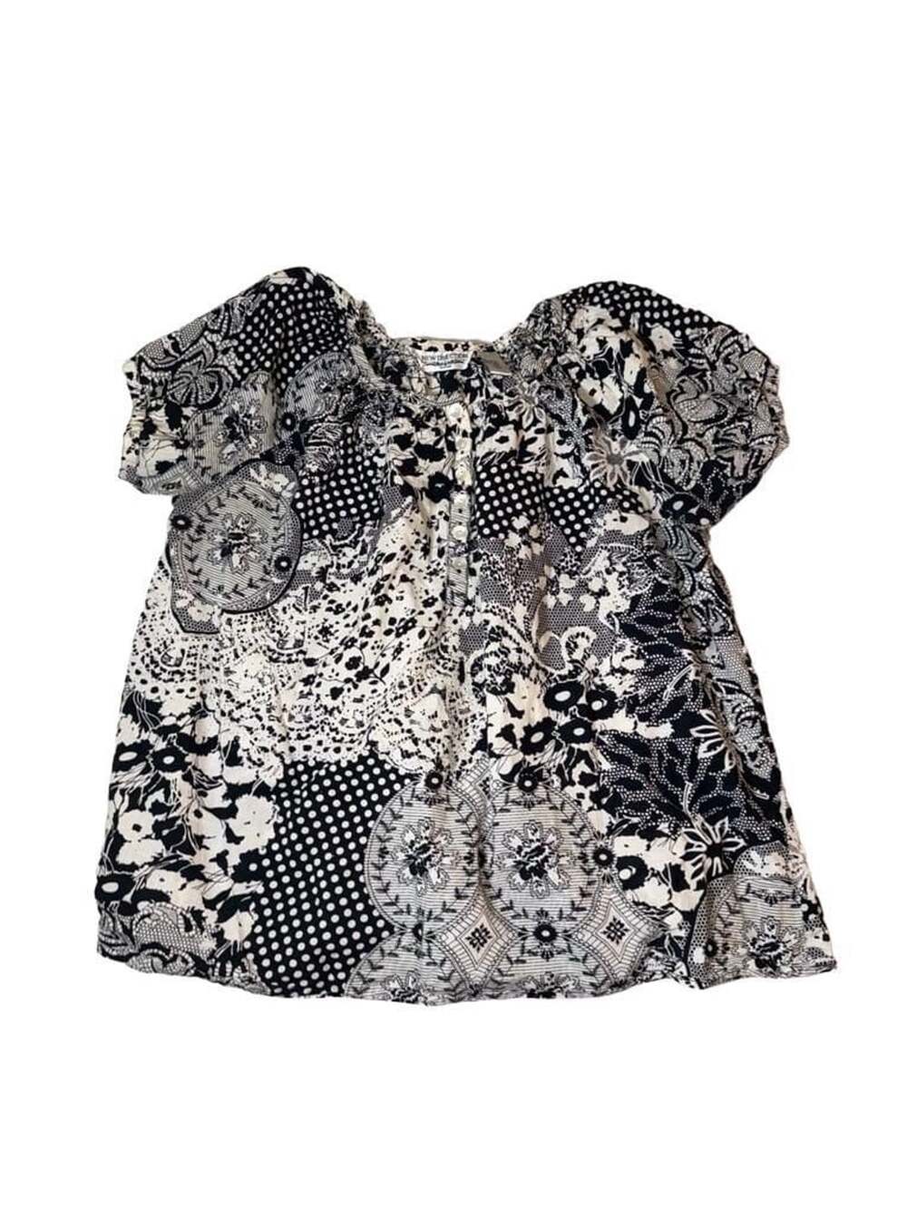 Fresh Of LA Cute Black White Top Size S